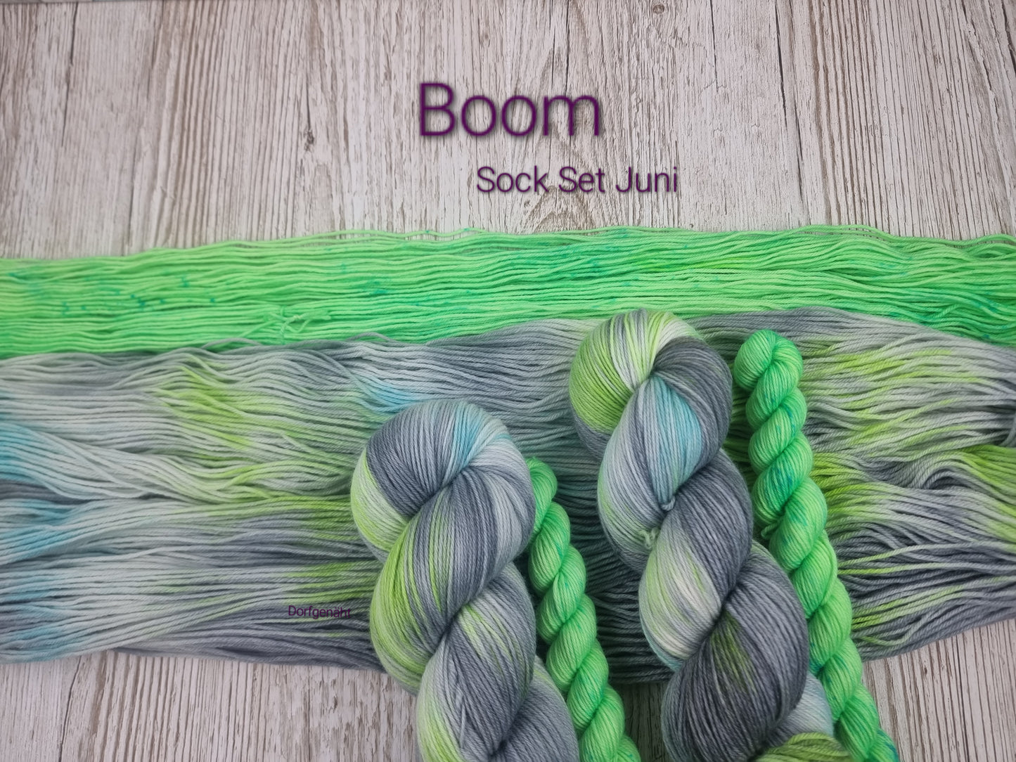 Juni Sock Set 4 fach Superfine 120g, handgefärbt