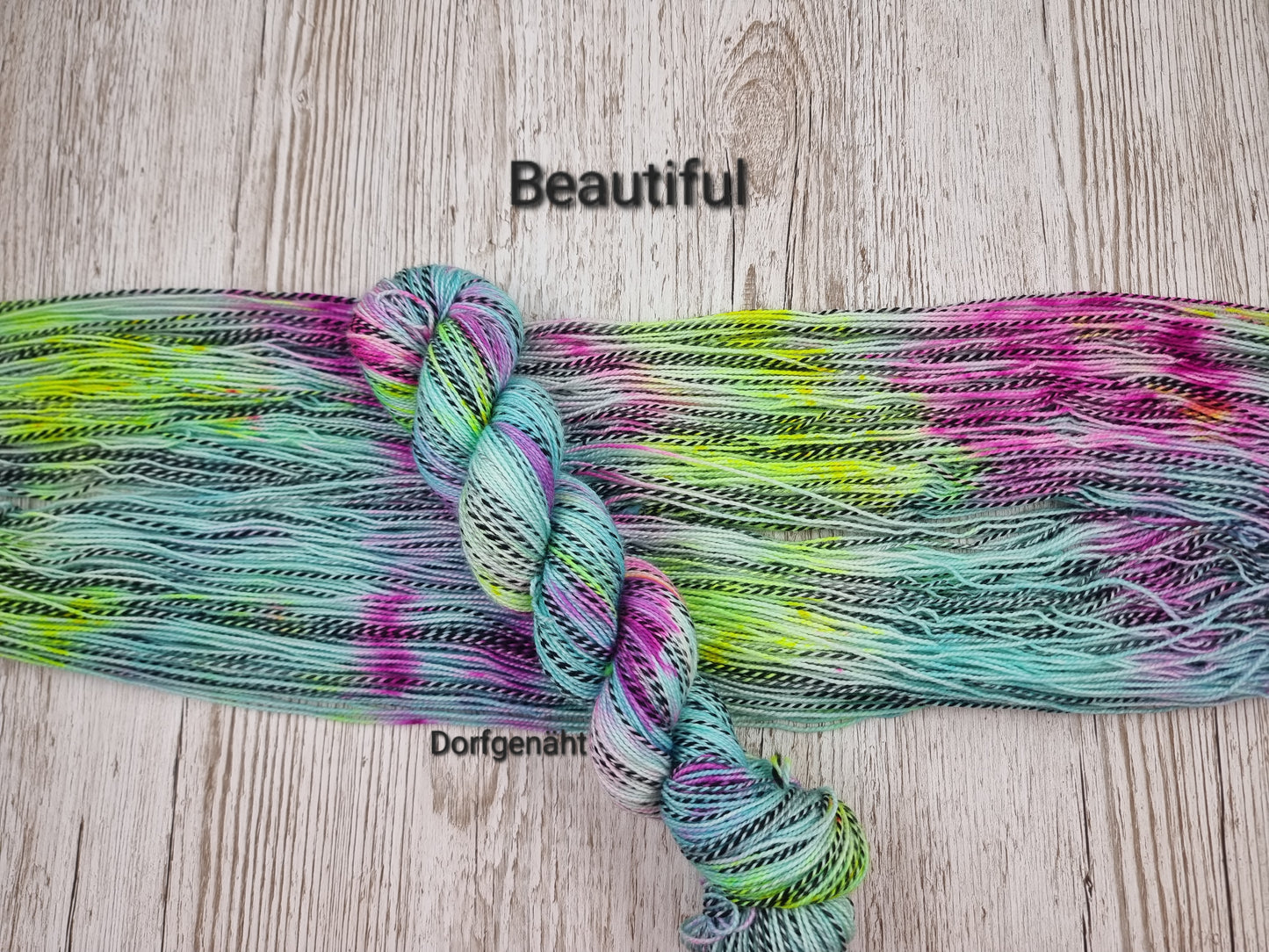 Zebra Wolle handgefärbt, 100g