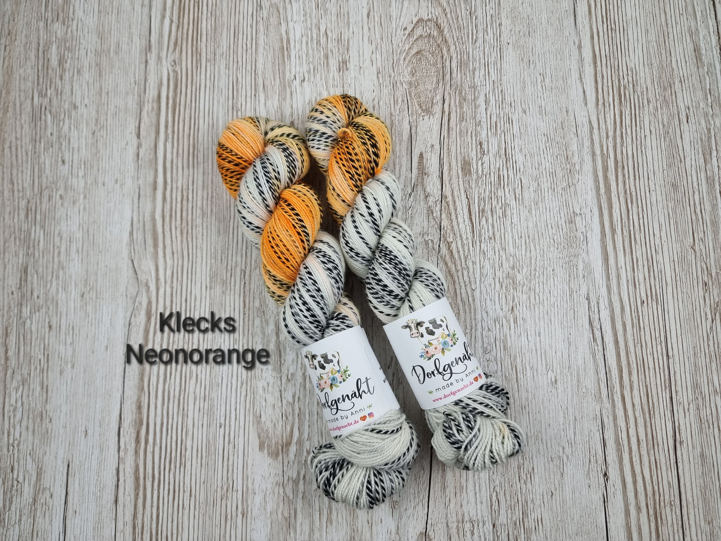 Zebra Wolle handgefärbt, 100g