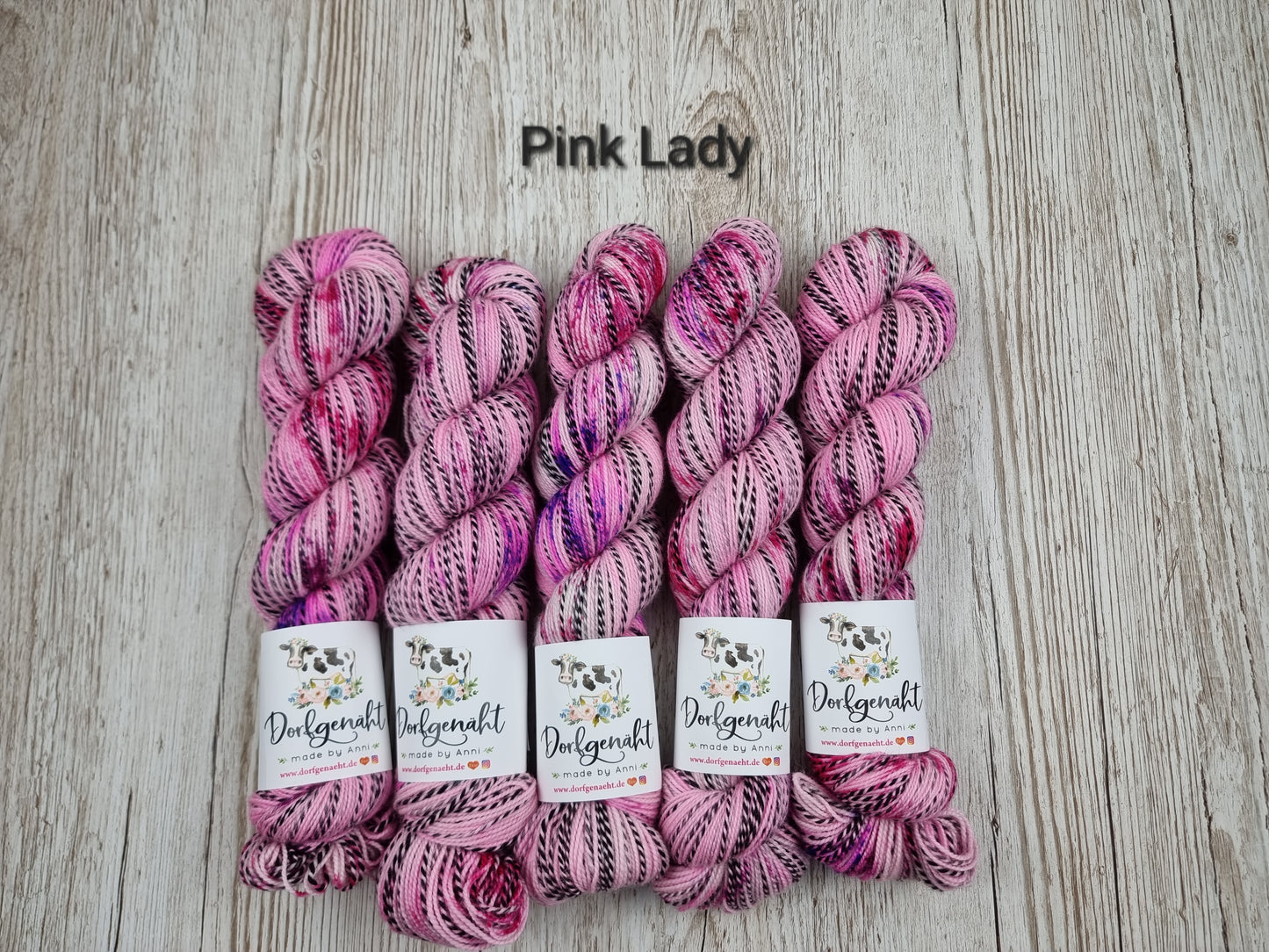 Zebra Wolle handgefärbt, 100g