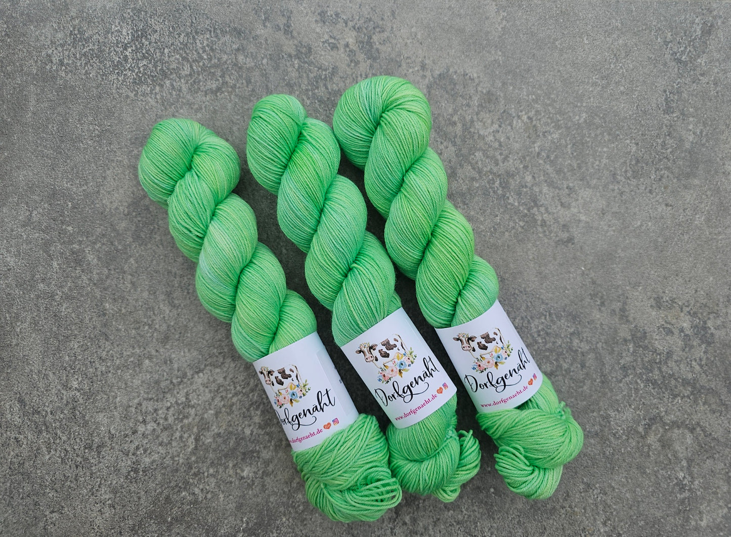 Sock 100g, handgefärbt, Apfel