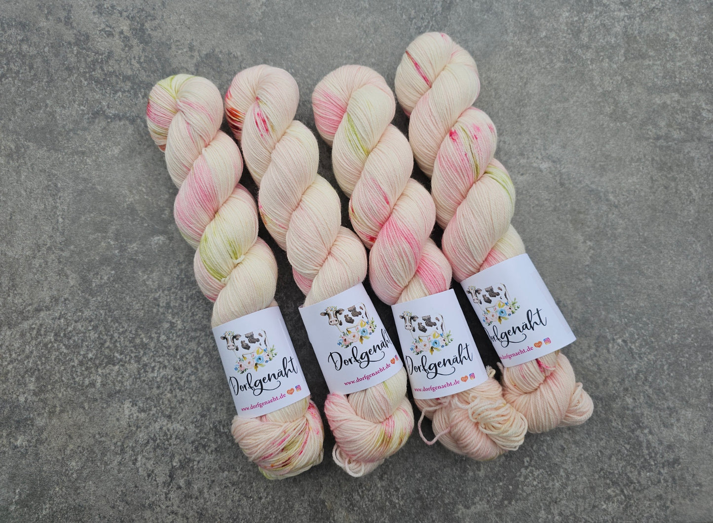 Sock 100g, handgefärbt, Kirschblüte