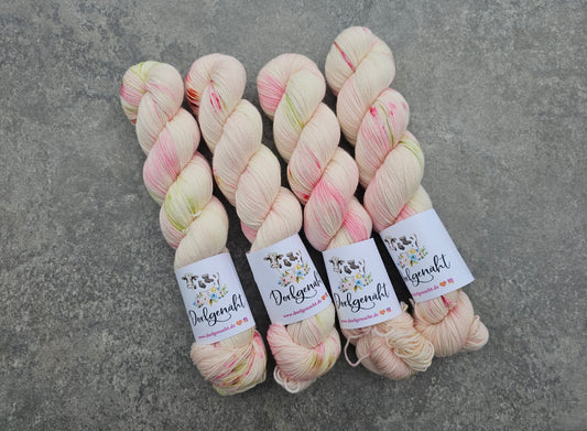 Sock 100g, handgefärbt, Kirschblüte