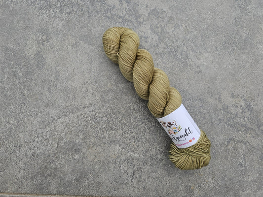 Sock 100g, handgefärbt, Moos
